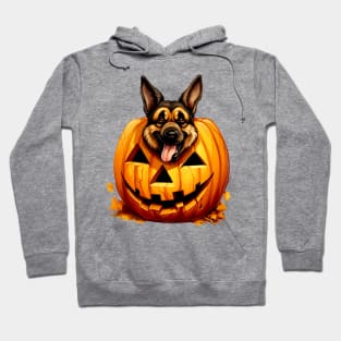 German Shepherd Dog inside Pumkpin #2 Hoodie